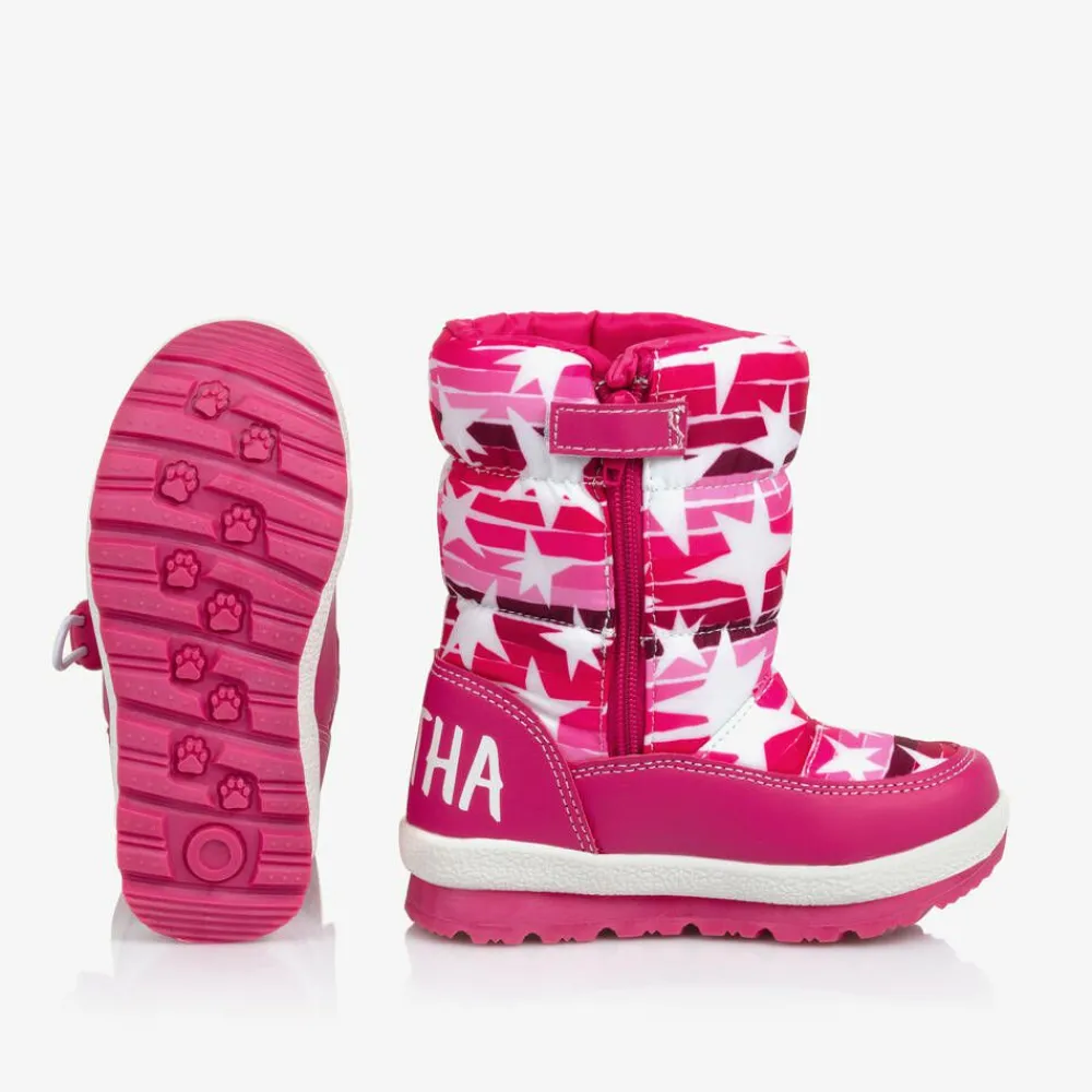 Agatha Ruiz de la Prada Snow Boots|Snow Boots*Girls Pink Star Snow Boots