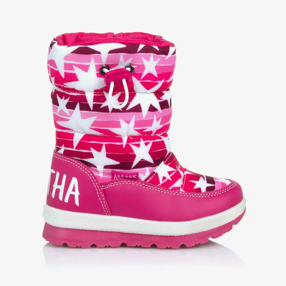 Agatha Ruiz de la Prada Snow Boots|Snow Boots*Girls Pink Star Snow Boots