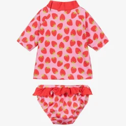 Mitty James Swimwear*Girls Pink Strawberry Tankini (UPF 50+)