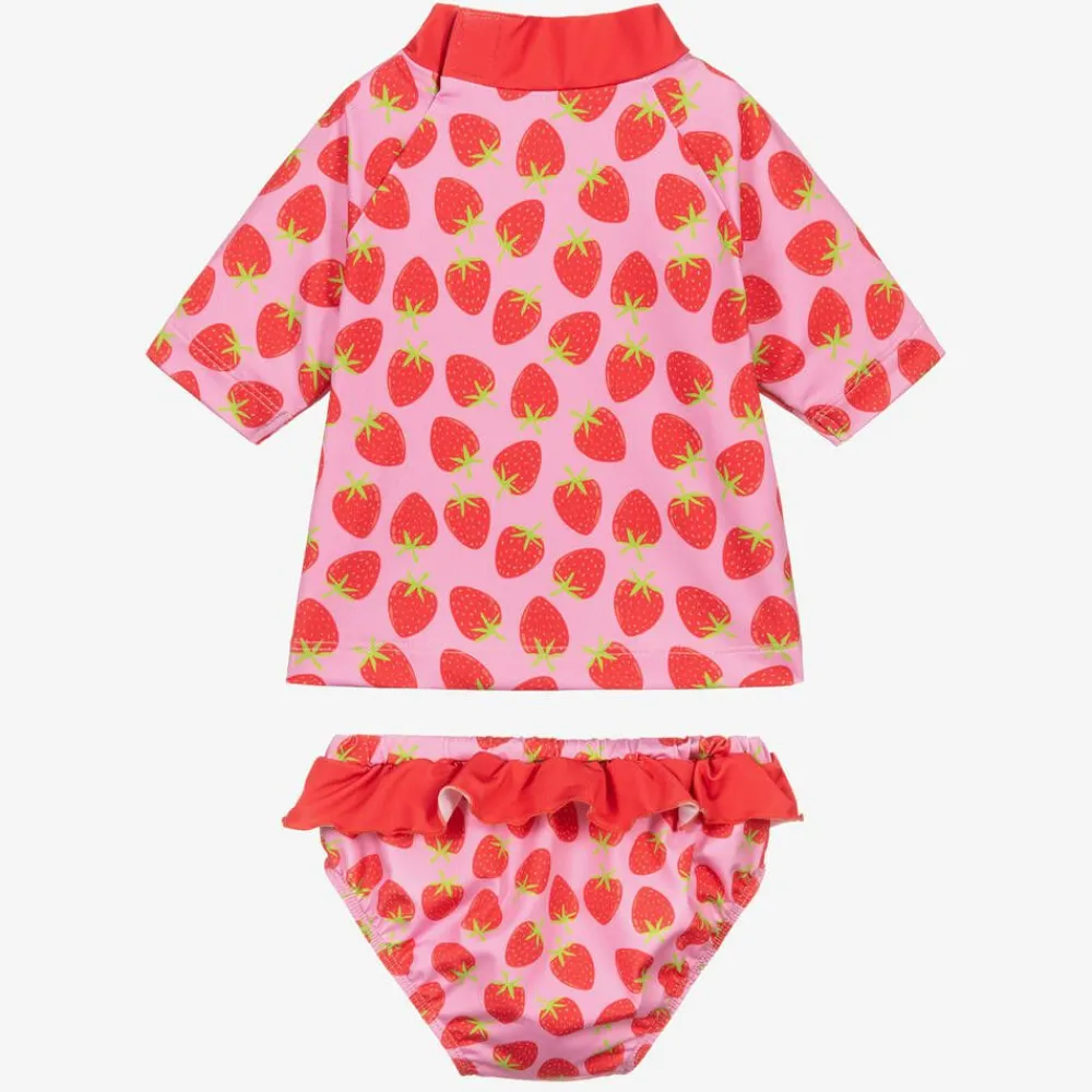 Mitty James Swimwear*Girls Pink Strawberry Tankini (UPF 50+)