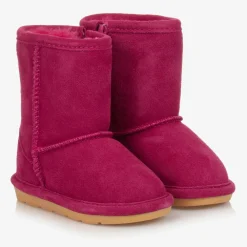 Chipmunks Boots|Boots*Girls Pink Suede Leather Boots