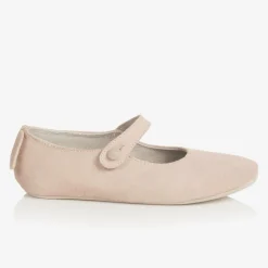 Marie-Chantal Traditional Shoes|Bar Shoes*Girls Pink Suede Leather Shoes