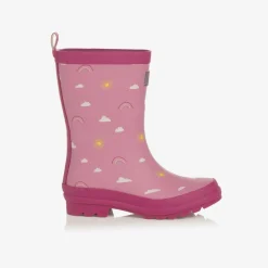 Hatley Rain Boots|Rain Boots*Girls Pink Sun Charms Rain Boots