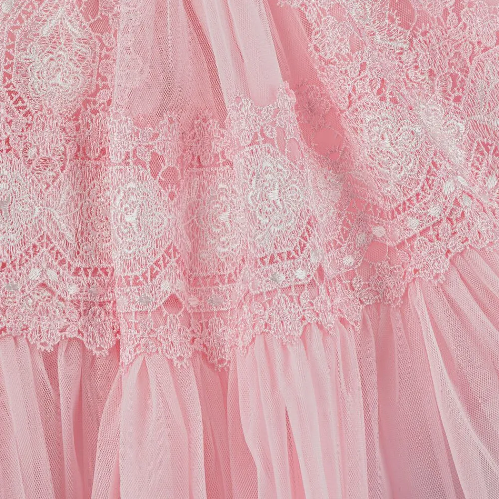 Beau KiD Dresses*Girls Pink Tulle & Lace Dress