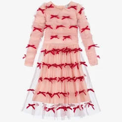RaspberryPlum Dresses*Girls Pink Tulle & Velvet Bow Dress