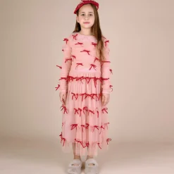 RaspberryPlum Dresses*Girls Pink Tulle & Velvet Bow Dress