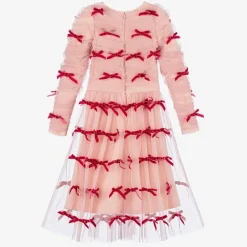 RaspberryPlum Dresses*Girls Pink Tulle & Velvet Bow Dress