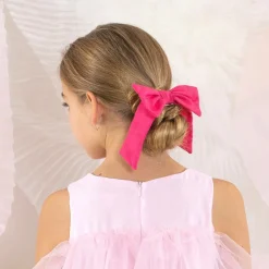 Patachou Hair Accessories*Girls Pink Tulle Bow Hair Scrunchie (14cm)