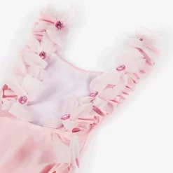 Selini Action Swimwear*Girls Pink Tulle Bow Swimsuit