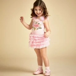 Beau KiD Outfit Sets*Girls Pink Tulle Skirt Set