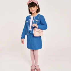 Angels Face Bags*Girls Pink Tweed Bag (16cm)