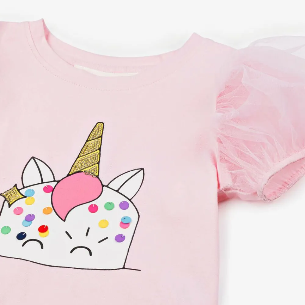 Tutu du Monde Tops*Girls Pink Unicorn Cake T-Shirt