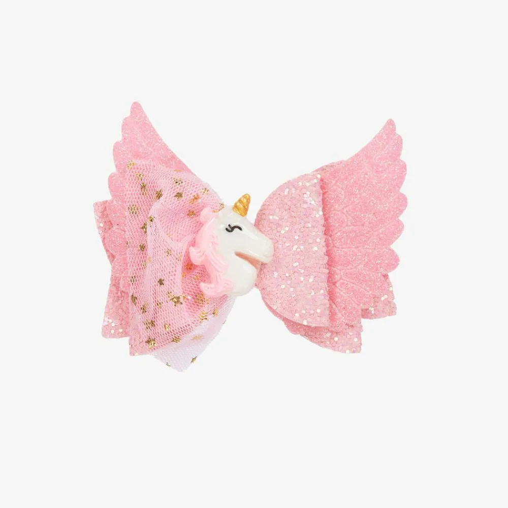 Bowtique London Hair Accessories*Girls Pink Unicorn Hair Clip (8cm)
