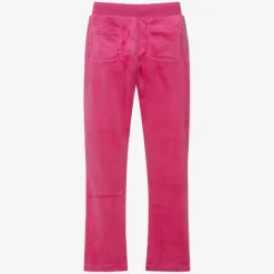 Juicy Couture Trousers*Girls Pink Velour Flared Joggers