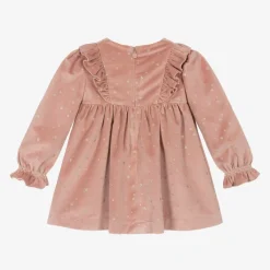 Mayoral Dresses*Girls Pink Velour Star Dress