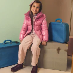 Il Gufo Tops*Girls Pink Viscose Floral Blouse