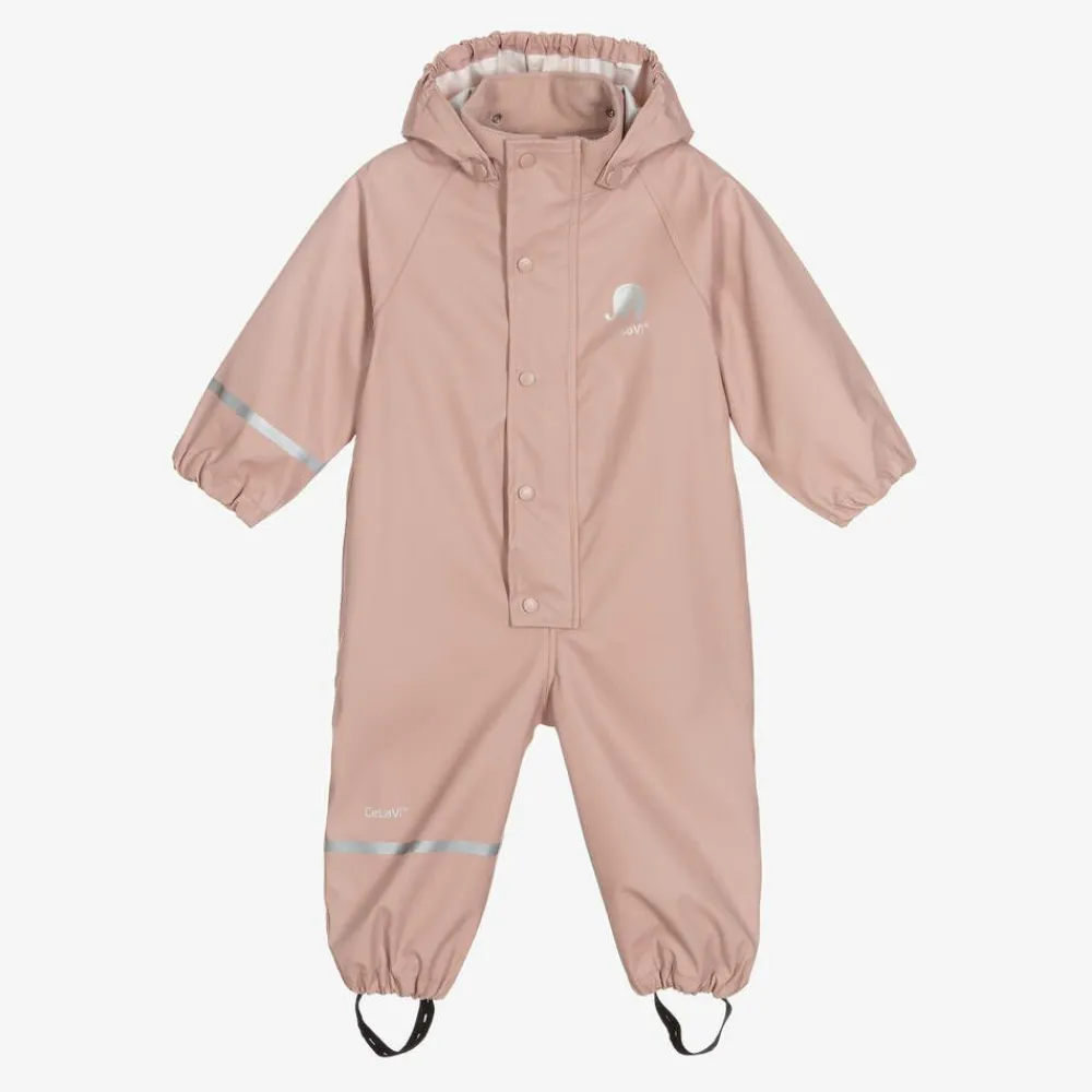 CeLaVi Coats & Jackets*Girls Pink Waterproof Rainsuit