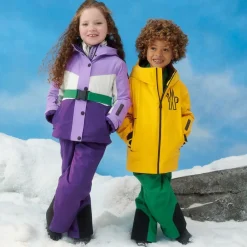 Moncler Enfant Snowwear*Girls Purple & White Corserey Ski Jacket