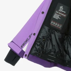 Moncler Enfant Snowwear*Girls Purple & White Corserey Ski Jacket