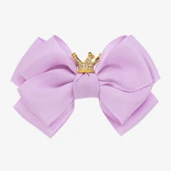 Angels Face Hair Accessories*Girls Purple Bow Hair Clip (11cm) Lilac