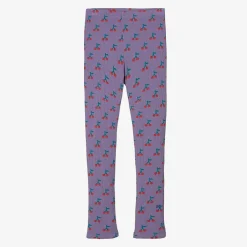 Bobo Choses Leggings*Girls Purple Cotton Cherry Print Leggings