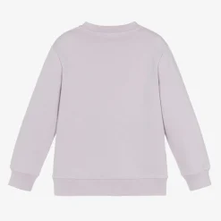Stella McCartney Kids Tops*Girls Purple Cotton Smile Sweatshirt