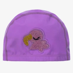 Bling2o Swimwear*Girls Purple Flamingo Swimming Cap
