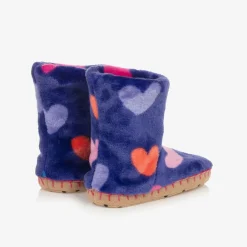 Hatley Slippers|Slippers*Girls Purple Heart Slippers