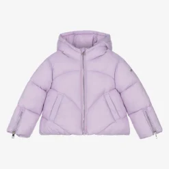 iDO Baby Coats & Jackets*Girls Purple Hooded Puffer Jacket