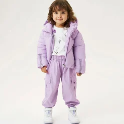 iDO Baby Coats & Jackets*Girls Purple Hooded Puffer Jacket