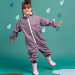 Roarsome Coats & Jackets*Girls Purple Hop The Bunny Rainsuit Grey