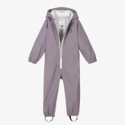 Roarsome Coats & Jackets*Girls Purple Hop The Bunny Rainsuit Grey