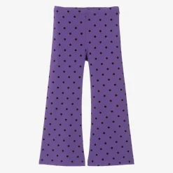 Mini Rodini Leggings*Girls Purple Organic Cotton Flared Leggings