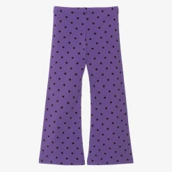 Mini Rodini Leggings*Girls Purple Organic Cotton Flared Leggings