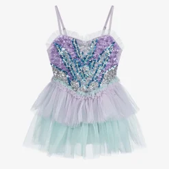 Tutu du Monde Costumes*Girls Purple Super Hero Sequin Dress