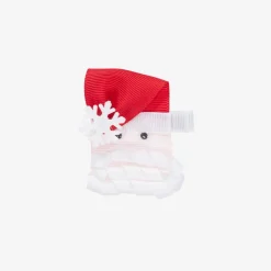 Bowtique London Hair Accessories*Girls Red & White Santa Hair Clip (6cm)