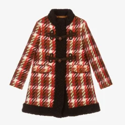 Gucci Coats & Jackets*Girls Red Check Wool Coat