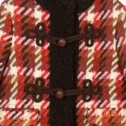 Gucci Coats & Jackets*Girls Red Check Wool Coat