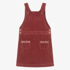 Tartine et Chocolat Dresses*Girls Red Corduroy Pinafore Dress