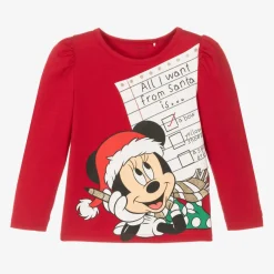 NAME IT Tops*Girls Red Cotton Disney Top