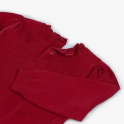 Mayoral Tops*Girls Red Cotton Knit Reindeer Jumper