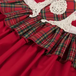 Abuela Tata Dresses*Girls Red Cotton Tartan Dress