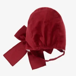 Phi Clothing Hats|Hats*Girls Red Cotton Velvet Bonnet