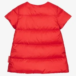 Moncler Enfant Dresses*Girls Red Down Padded Dress