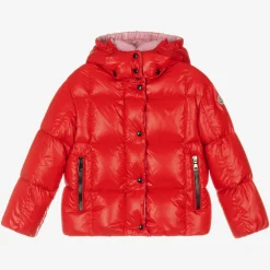 Moncler Enfant Coats & Jackets*Girls Red Down Padded Parana Jacket