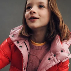 Moncler Enfant Coats & Jackets*Girls Red Down Padded Parana Jacket