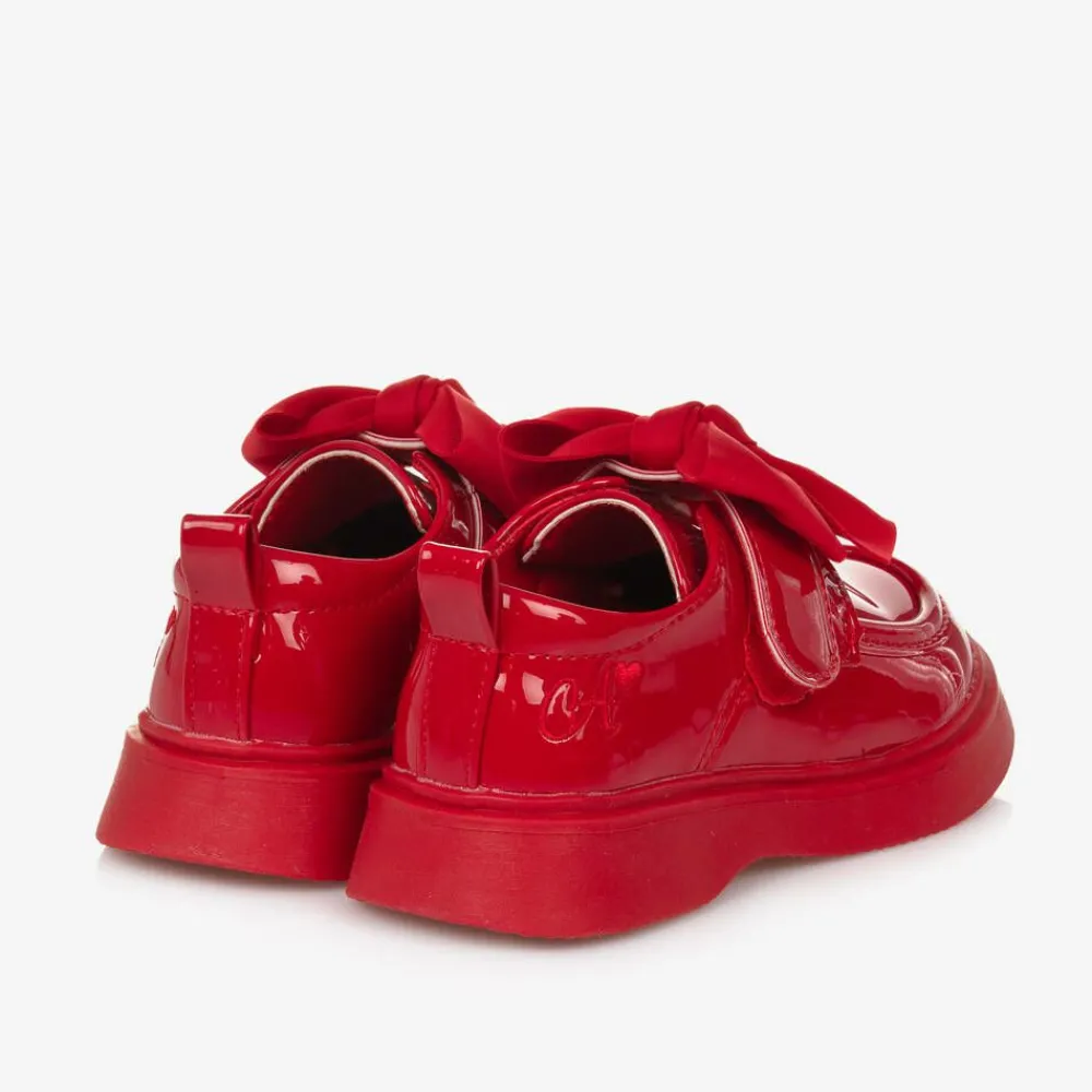 A Dee Loafers & Moccasins|Loafers & Moccasins*Girls Red Faux Patent Leather Loafers