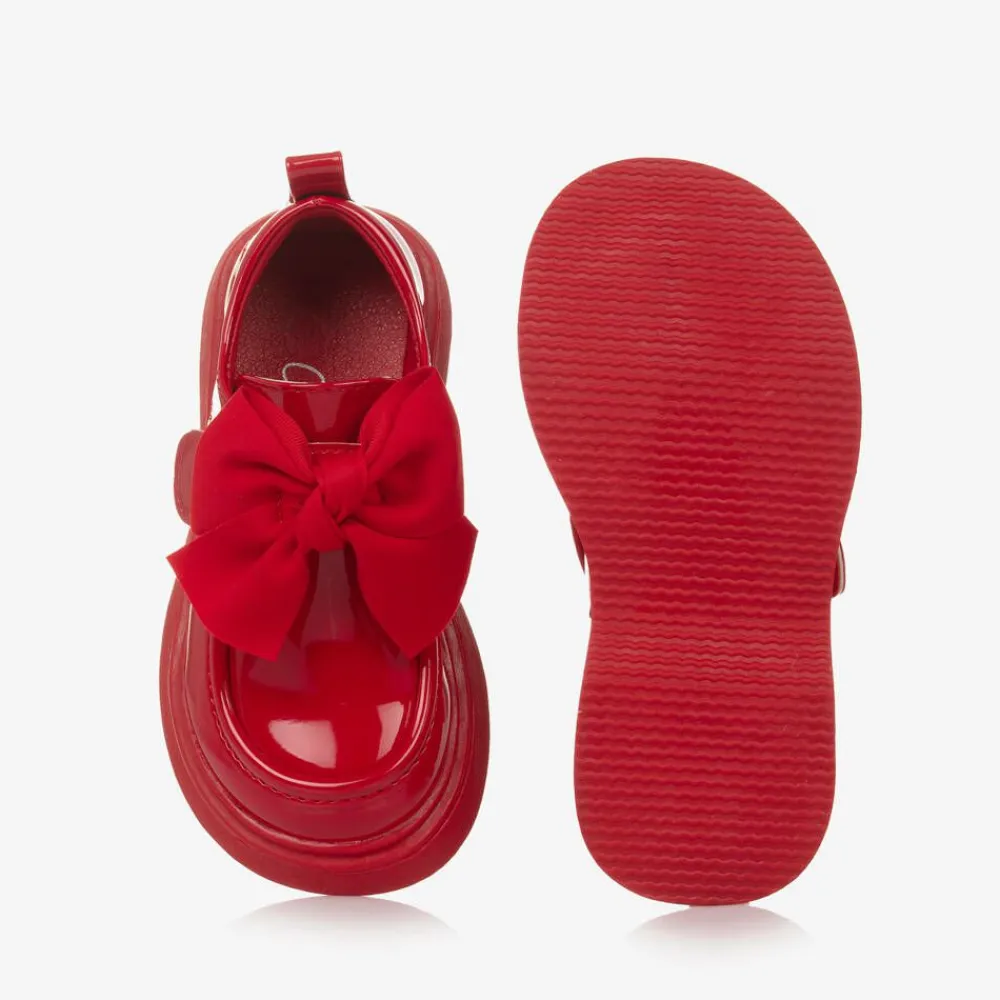A Dee Loafers & Moccasins|Loafers & Moccasins*Girls Red Faux Patent Leather Loafers