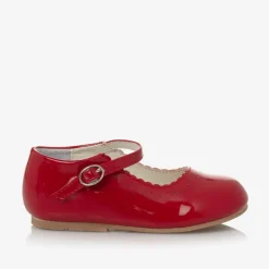 Sevva Bar Shoes|Bar Shoes*Girls Red Faux Patent Leather Shoes