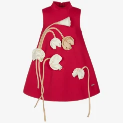 Jessie and James London Dresses*Girls Red Floral Dress